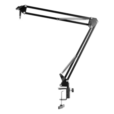 Image of Plugger Articulated Microphone Stand, Black, Professional, Steel Alloy, 3/8&quot; or 5/8&quot; Thread