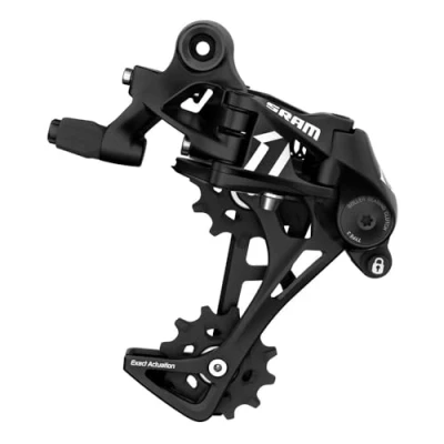 Image of SRAM Apex1 Rear Derailleur Black Long Cage 11 Speed: Speed