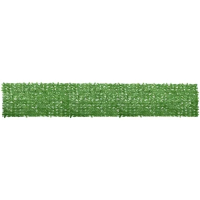 Image of vidaXL Balcony Screen with Green Leaves 600x100 cm