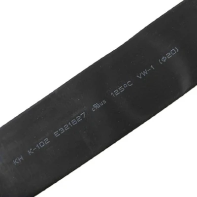 Image of Sourcingmap 20mm Diameter Black Heat Shrinkable Tube Shrink Tubing Sleeve Cable Wrap 1m