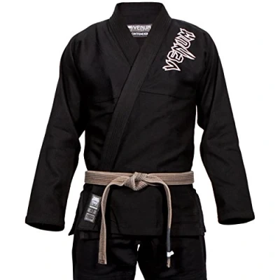 Image of Venum Men&#039;s Contender 2.0 Brazilian Jiu Jitsu Gi Suit, Black, A2 UK
