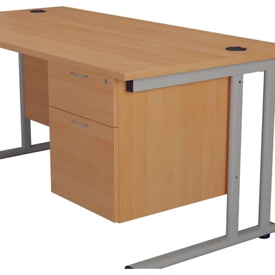 Image of Jemini 655 Fixed Pedestal 2 Drawer Beech KF74411