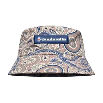 Image of Lambretta Mens Paisley Summer Festival Bucket Hat Woodsmoke