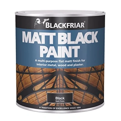 Image of Blackfriar 2.5 Litre Wood and Metal Matt Black Paint for Interior Use