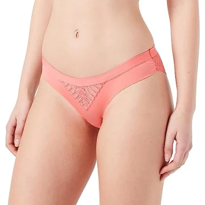 Image of Triumph Women&#039;s Aura Spotlight Brazilian Underwear, Sugar Coral, 16