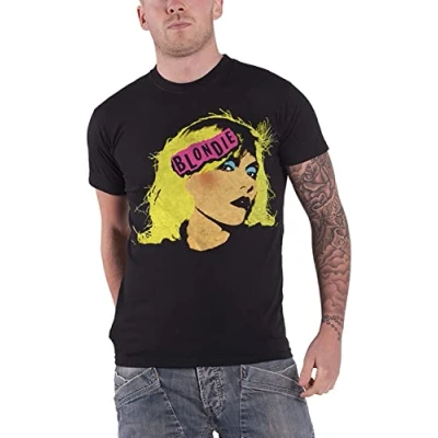 Image of Blondie T Shirt Punk Band Logo Warhol Official Mens Black M