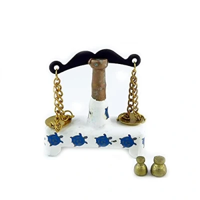 Image of Melody Jane Dolls House Apothecary Chemists Weighing Scales Old Fashioned Shop Accessory