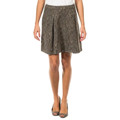 Image of Met Womens A shaped skirt with side zipper 70DGC0263 woman Multicolour Cotton Size X Small