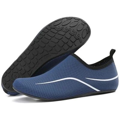 Image of Water Shoes Mens Womens Beach Breathable Quick Dry Swim Lightweight Aqua Barefoot Socks for Swimming Pool Boating Surfing Diving Yoga (Blue,5 UK)