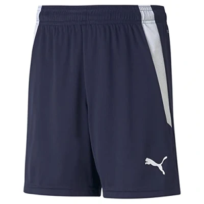 Image of puma Unisex Kids teamLIGA Shorts Jr, Peacoat White, 128