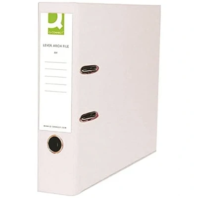 Image of Q Connect 70mm Lever Arch File Polypropylene A4 White (10 Pack) KF20024