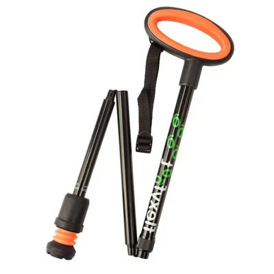 Image of Flexyfoot Folding Stick Black (Oval)