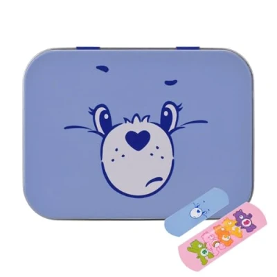 Image of Care Bears Plasters in Metal Tin Box, Two Sizes with Cute Design, Easy Removal &amp; Skin Friendly, Breathable Adhesive, 24
