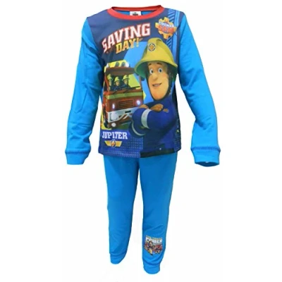 Image of TDP Textiles Fireman Sam Saving The Day Boys Pyjamas 18 24 Months Blue