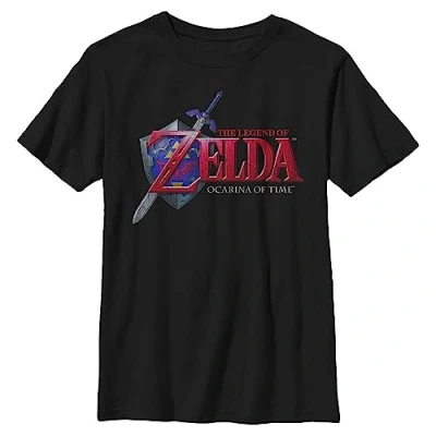 Image of Nintendo boysNNTD0040 40001001Zelda Hey Ocarina Graphic T Shirt Short Sleeves Black XL