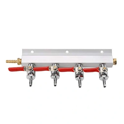 Image of DEWIN Co2 Manifold, for Beer 4 Way Splitter Muti Home Air Gas Manifold Distribution