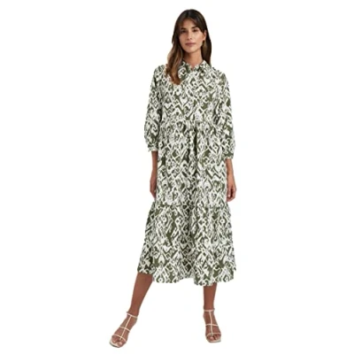 Image of DeFacto Women&#039;s Z9109AZ Dress, Khaki, 8