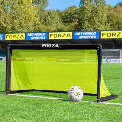Image of FORZA POD Goal Lite Lightweight ALU40 Portable Football &amp; Assembles in Seconds Ideal for Training, Matches Garden Play 4ft, 5ft 6ft Sizes (No Added Weights, x 2.5ft)