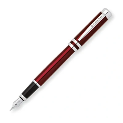 Image of Franklin Covey mont Vineyard Red Lacquer w/Chrome Appointments Medium Nib Fountain Pen