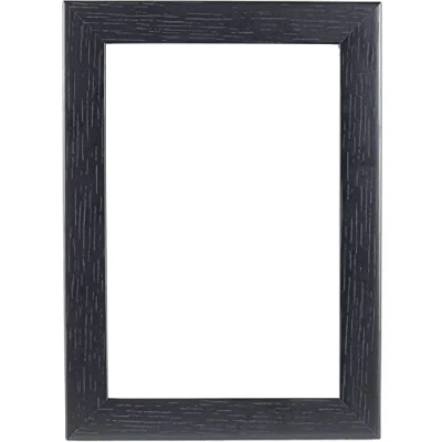 Image of ASA Wooden Picture Frames Poster Oak, White, Black Silver Perspex Photo Frame Hanging to Wall Gallery Style (A2 (16.5&quot;x23.4&quot;) (594mm x 420mm) ((A2 420mm),Black)