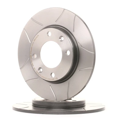 Image of 4246G6, 4249F5 Brake disc BREMBO MAX LINE 08.5334.75 247mm 8mm 4 solid, slotted Coated PEUGEOT: 306 Hatchback, 207 206 Hatchback