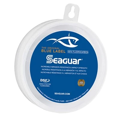 Image of Seaguar Blue Label 100% Fluorocarbon Leader (DSF) 100yd 30lb, Clear