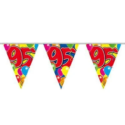 Image of Balloon Design Bunting No 95th Birthday, 10 metres Long