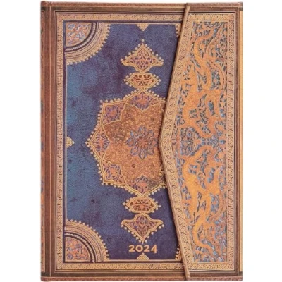 Image of Paperblanks 12 Month Calendar 2024 Safavid Indigo Verso Midi (130 x 180 mm)