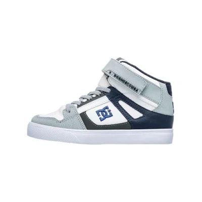 Image of DC Shoes PURE Hightop trainers for kids, Size: 4, Gbw grey blue white Leather