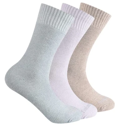 Image of Timberland Women&#039;s 3 Pack Ribbed Marled Boot Socks, Multi Color, One Size