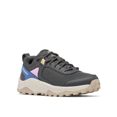 Image of Columbia Women&#039;s Trailstorm Ascend WP waterproof low rise hiking shoes, Grey (Dark x Red Coral), 4.5 UK