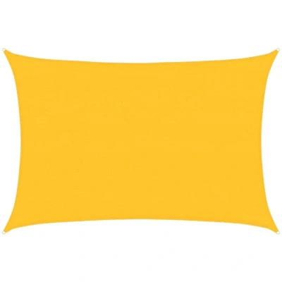 Image of vidaXL Sunshade Sail 160 g/m² Rectangular Yellow 4x5 m HDPE