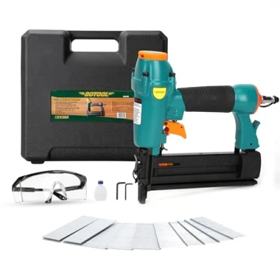 Image of DOTOOL Pneumatic Brad Nailer, 18 Gauge 2 in 1 Nail, 5/8&#039;&#039; to 2&#039;&#039; Nails and Crown Staples, Safety Glasses Carrying Case