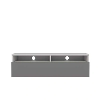 Image of Selsey REDNAW Modern TV Stand/TV Cabinetwith a Drawer / 100 cm/White Matt/Grey Gloss