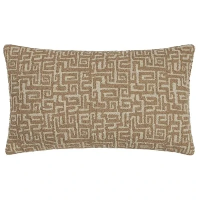 Image of Hoem Höem Thalia Woven Jacquard Cushion Cover Brown One Size