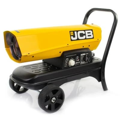 Image of JCB 70,000BTU / 20kW Diesel Space Heater, 496m3 Coverage, Kerosene or Diesel, Thermostat 3 Year Warranty