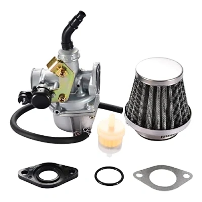 Image of GOOFIT PZ19 Carburetor with Air Filter Cable Choke Replacement For 50cc 70cc 90cc 110cc 125cc ATV Quad Go kart Dirt Bike