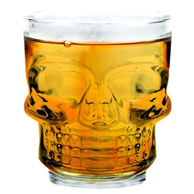 Image of Nerthus FIA 471 Set of 4 Skull Type Crystal Glasses for Whiskey, Vodka, Liqueur