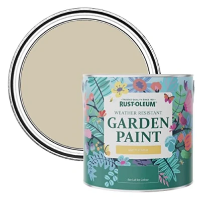 Image of Rust Oleum Green Mould Resistant Garden Paint In Matt Finish Silver Sage 2.5L
