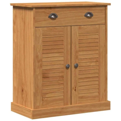 Image of vidaXL Bathroom Cabinet Honey brown 68 x 34 80 cm Solid pine wood