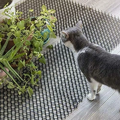 Image of Flat Prickle Strip Dig Stopper, Cat Repellent Mat,Cat Scat Mats, Digging Deterrent Anti Mat for Dog Animal Indoor Outdoor Garden Fence（13X49CM）