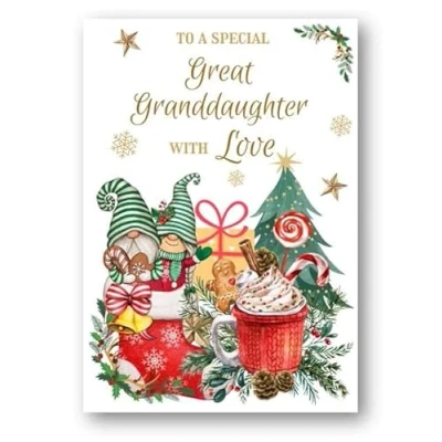 Image of Second Ave Great Granddaughter Christmas Winter Gingerbread Xmas Holiday Festive Greetings Card
