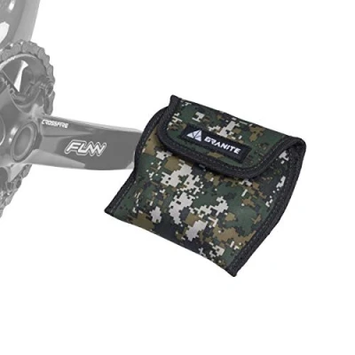 Image of Granite Pita Bicycle Pedal Covers, Bike Covers For Transport Protection, Against Damage and Scratche When in Storage Transit, 3mm Thick Neoprene (Large, Green Camo)