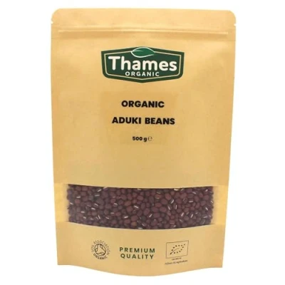 Image of Organic Aduki Beans 500g High Fibre, Protein, No Additives, Preservatives, Raw, Vegan, GMO Free Nutritious and Flavorful Great for Soups, Salads, Curries Thames