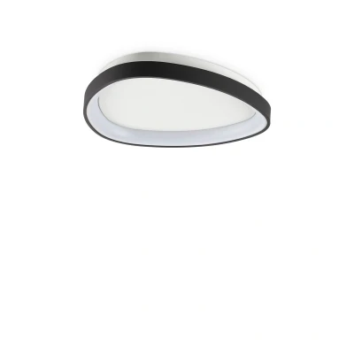 Image of Gemini 42.5cm LED Integrated Semi Flush Ceiling Light Black 2700K