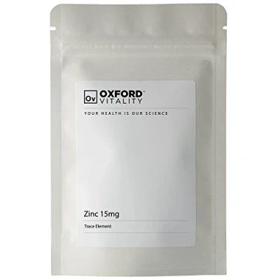 Image of Zinc Tablets 15mg Supplements Skin and Immune System Health Oxford Vitality UK