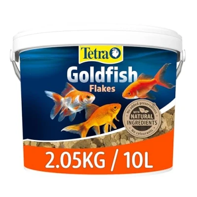 Image of Tetra goldfish Flakes flake fish food for all and other coldwater fish, 10L