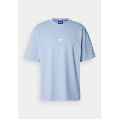 Image of HUGO Nalono Print Tshirt, Men&#039;s, Size: Large, Light pastel blue