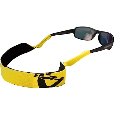 Image of Cressi Eyewear Neo Retainer Floating Neoprene Strap for Glasses, Yellow/Black, One Size, Unisex Adult