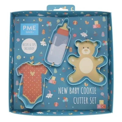 Image of PME New Baby Cookie Cutter Set, Blue